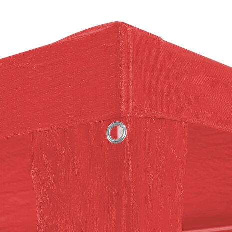 Partytent Rood 300 x 300 x 255 cm PE en staal 4