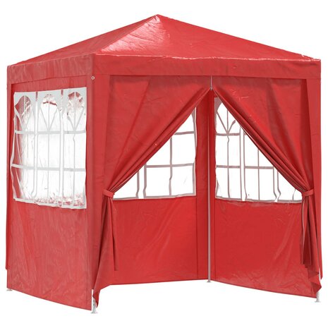 Partytent Rood 200 x 200 x 240 cm PE en staal 2