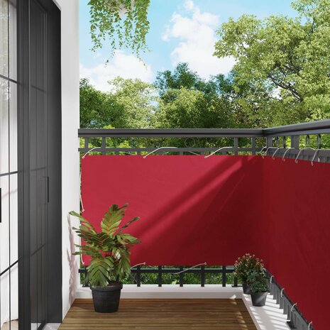 Balkonscherm Rood 90 x 200 cm Oxford Stof 1