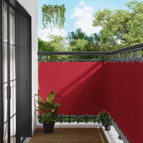 Balkonscherm Rood 110 x 300 cm Oxford Stof 1