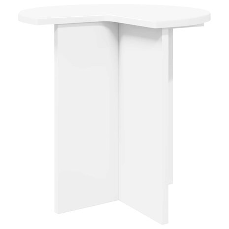 Bijzettafel met opslag Wit &Oslash; 39 x 38 cm Bewerkt hout 1