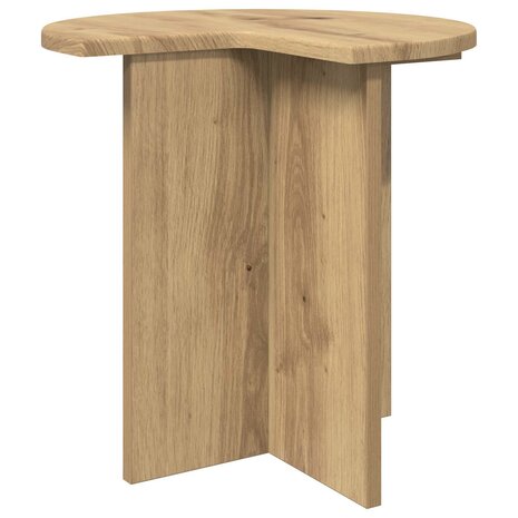 Bijzettafel Artisanaal eiken &Oslash; 39 x 38 cm Bewerkt hout 1
