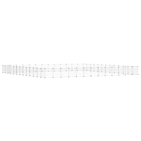 Vrijloophok met deur 52 panelen 35x35 cm staal zwart 3