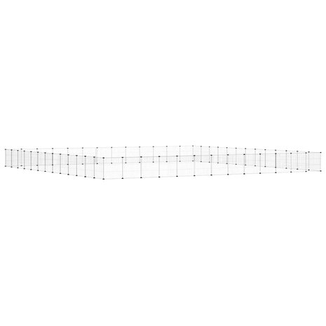 Vrijloophok met deur 52 panelen 35x35 cm staal zwart 6
