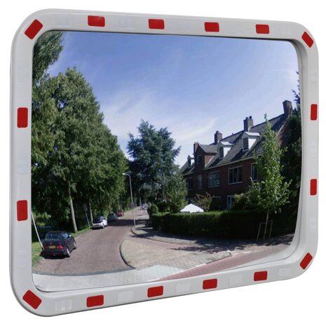 Verkeersspiegel rechthoekig met reflectors 60x80 cm 1
