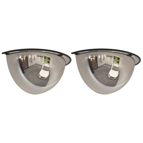 Verkeersspiegel halve bol 2 st &Oslash; 40 cm acryl 2