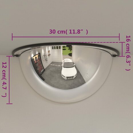 Verkeersspiegel halve bol 2 st &Oslash; 30 cm acryl 8