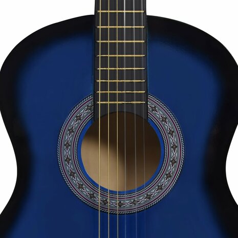 Gitaar klassiek beginner met tas 3/4 36" blauw 6