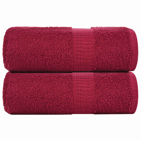 Washandjes FROGN 2 st 30x30 cm 360 g/m&sup2; bordeaux 1