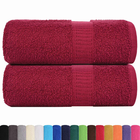 Washandjes FROGN 2 st 30x30 cm 360 g/m&sup2; bordeaux 2