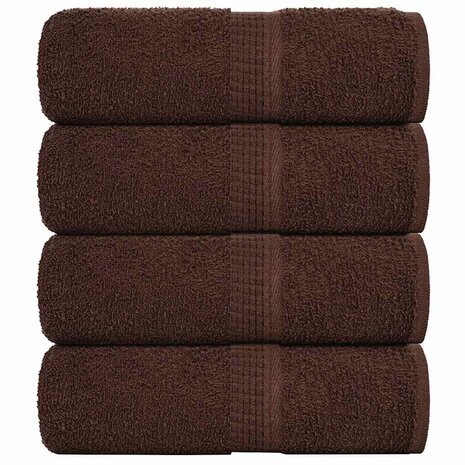 Washandjes FROGN 4 st 30x30 cm 360 g/m&sup2; bruin 1