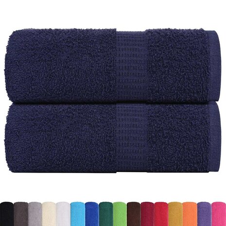 Washandjes FROGN 2 st 30x30 cm 360 g/m&sup2; marineblauw 2