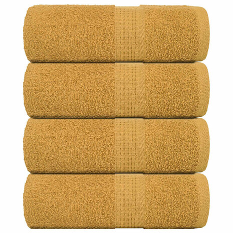 Washandjes FROGN 4 st 30x30 cm 360 g/m&sup2; goud 1