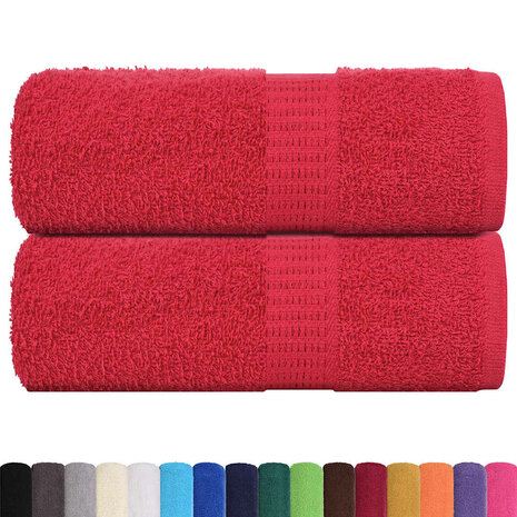 Washandjes FROGN 2 st 30x30 cm 360 g/m&sup2; rood 2