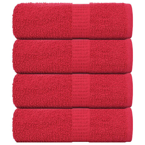 Washandjes FROGN 4 st 30x30 cm 360 g/m&sup2; rood 1