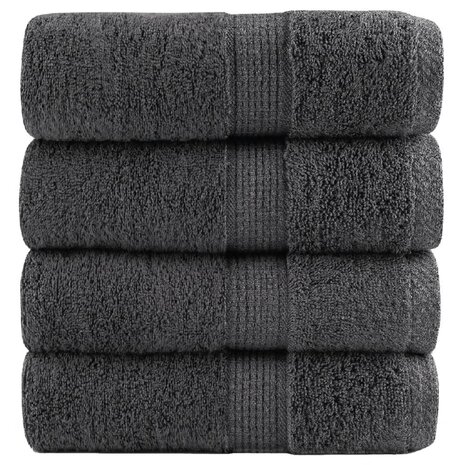 Premium washandjes SOLUND 4 stuks antraciet 30x30 cm 600 g/m&sup2; 1