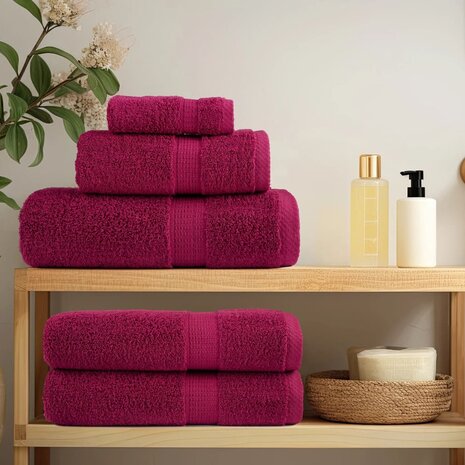 Premium washandjes SOLUND 4 stuks Bordeaux 30x30 cm 600 g/m&sup2; 3