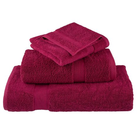 Premium washandjes SOLUND 4 stuks Bordeaux 30x30 cm 600 g/m&sup2; 4