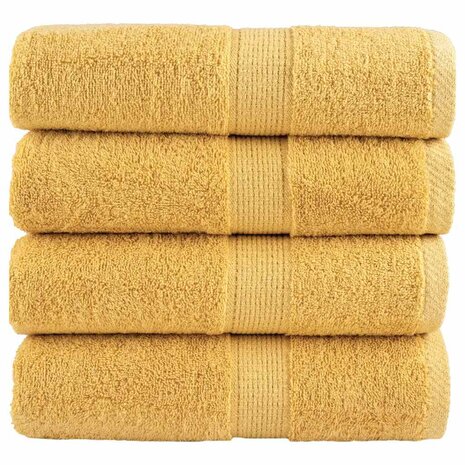 Premium washandjes SOLUND 4 stuks goud 30x30cm 600 g/m&sup2; 1