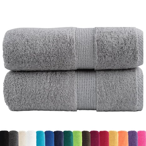 Premium washandjes SOLUND 2 stuks grijs 30x30cm 600 g/m&sup2; 2