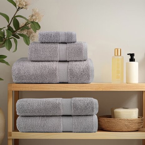 Premium washandjes SOLUND 2 stuks grijs 30x30cm 600 g/m&sup2; 3