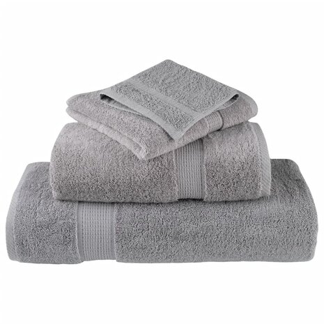 Premium washandjes SOLUND 2 stuks grijs 30x30cm 600 g/m&sup2; 4
