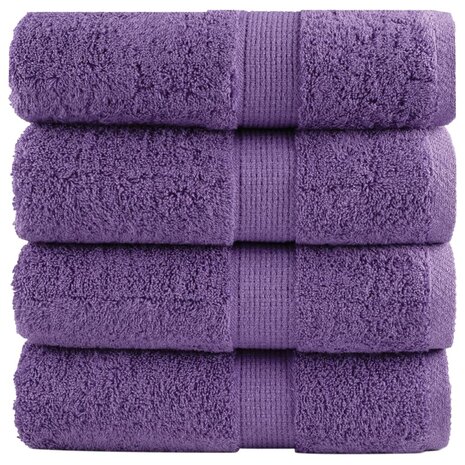 Premium washandjes SOLUND 4 stuks paars 30x30 cm 600 g/m2 1