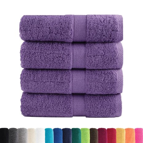 Premium washandjes SOLUND 4 stuks paars 30x30 cm 600 g/m2 2