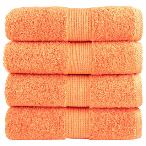 Premium washandjes SOLUND 4 stuks oranje 30x30 cm 600 g/m2 1
