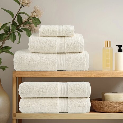 Premium washandjes SOLUND 4 stuks cr&egrave;me 30x30 cm 600 g/m2 3