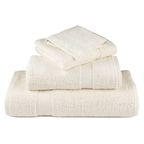 Premium washandjes SOLUND 4 stuks cr&egrave;me 30x30 cm 600 g/m2 4