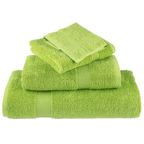 Premium washandjes SOLUND 4 stuks appelgroen 30x30 cm 600 g/m&sup2; 4