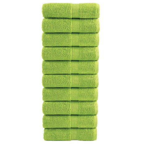 Premium washandjes SOLUND 10 stuks appelgroen 30x30 cm 600 g/m&sup2; 1