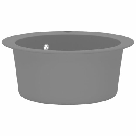 Spoelbak rond enkele bak graniet grijs  5