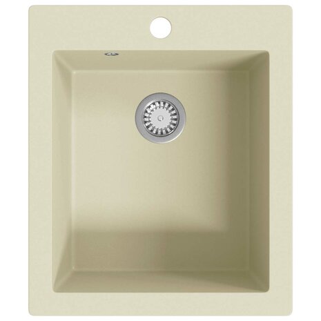 Spoelbak enkele bak graniet beige 2