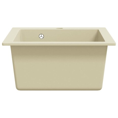 Spoelbak enkele bak graniet beige 5