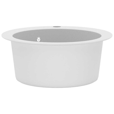 Spoelbak enkele bak rond graniet wit 5