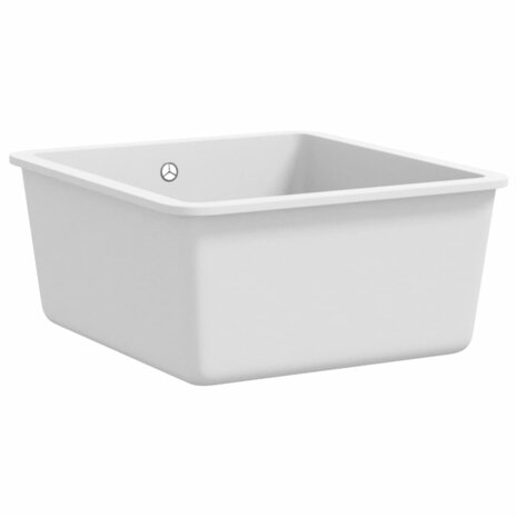 Spoelbak enkele bak graniet wit 4