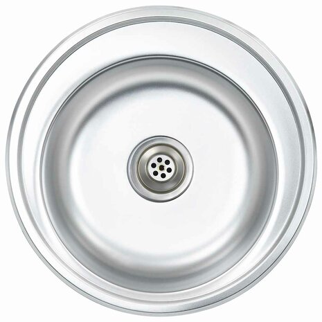 Spoelbak met afvoer en zwanenhals roestvrij staal 5