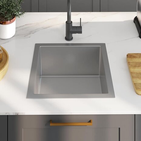 Spoelbak handgemaakt roestvrij staal 3
