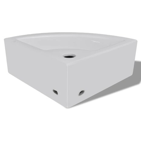 Wastafel met overloop 45x32x12,5 cm wit  6