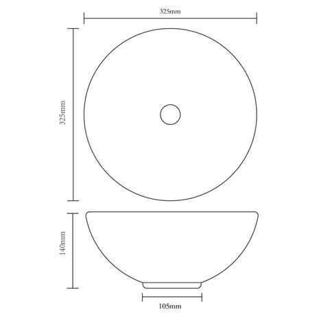 Wastafel rond keramiek wit 6