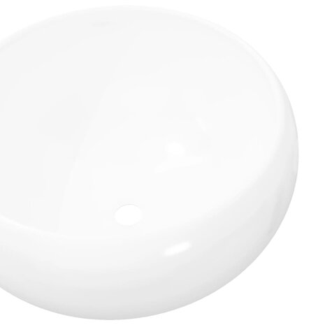 Wastafel rond 40x15 cm keramiek wit 4
