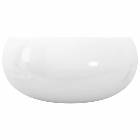 Wastafel rond 40x15 cm keramiek wit 5