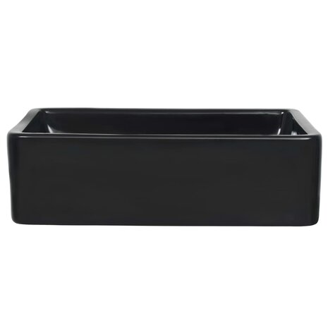 Wastafel vierkant 41x30x12 cm keramiek zwart 5