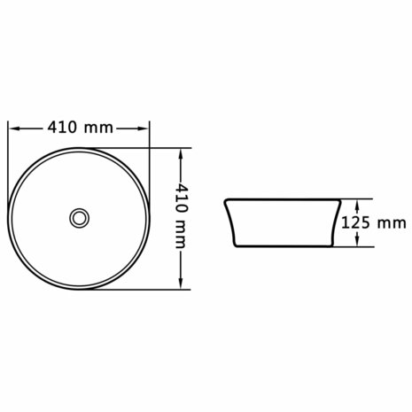Wastafel 41x12,5 cm keramiek zwart 6