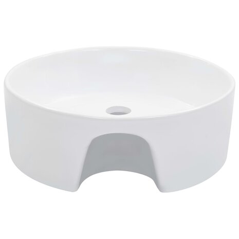 Wastafel met overloop 36x13 cm keramiek wit 3