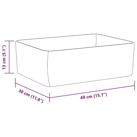 Wastafel 40x30x13 cm keramiek wit 9
