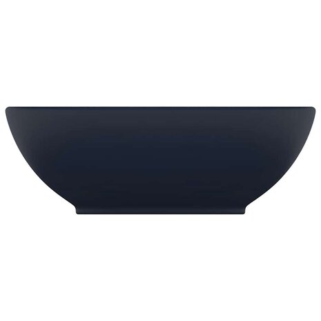 Wastafel ovaal 40x33 cm keramiek mat donkerblauw 3