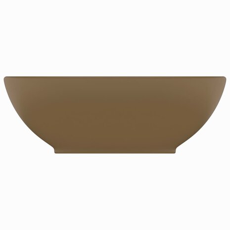 Wastafel ovaal 40x33 cm keramiek matcr&egrave;me 3